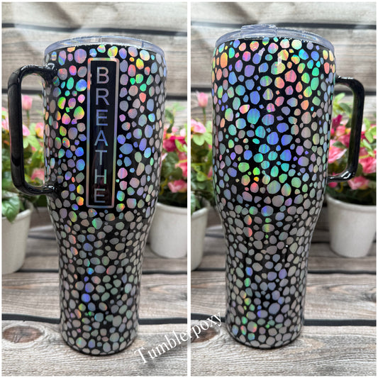 40oz “Breathe” Tumbler with handle