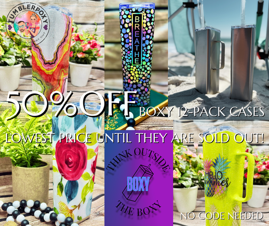 Boxy Tumblers: 12-Pack 20oz NO HANDLE