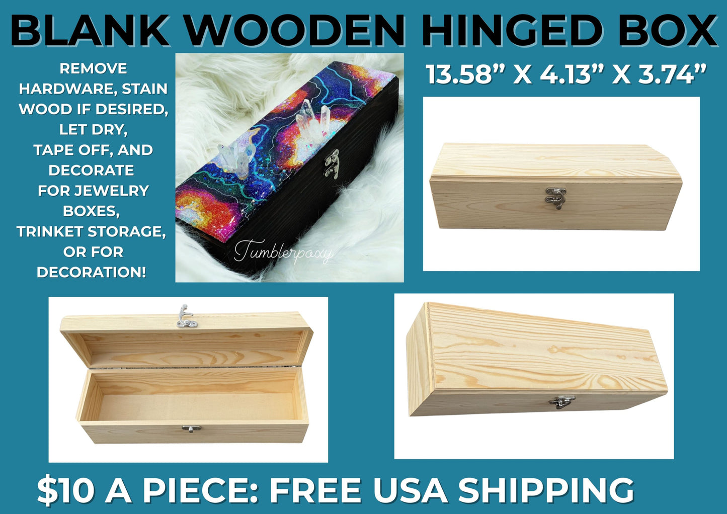 Wooden hinged boxes (BLANK)