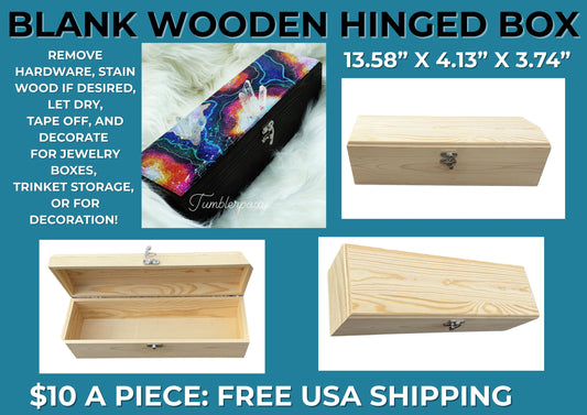 Wooden hinged boxes (BLANK)